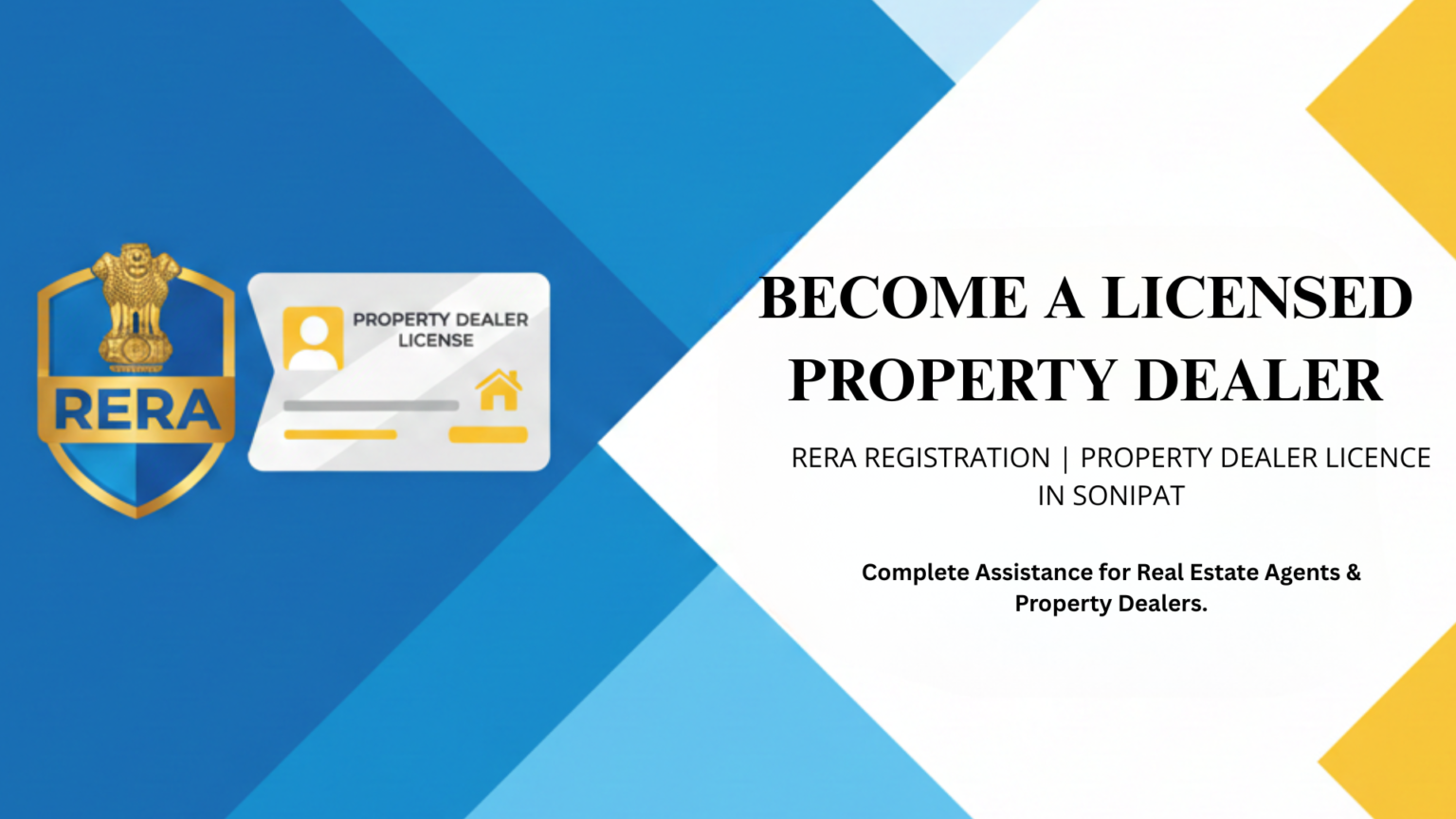 rera registeration by legal darbar , property dealer licence